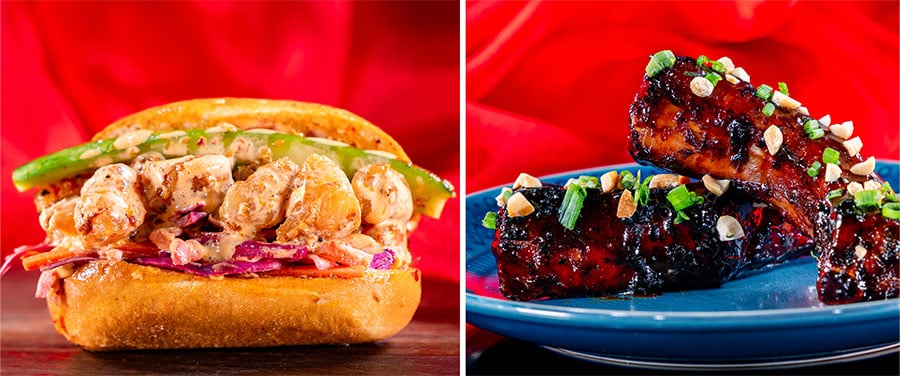 Gochugaru Shrimp Roll from Sonoma Terrace and Char Siu-style Ribs from Studio Catering Co. and Hollywood Lounge for Lunar New Year 2024