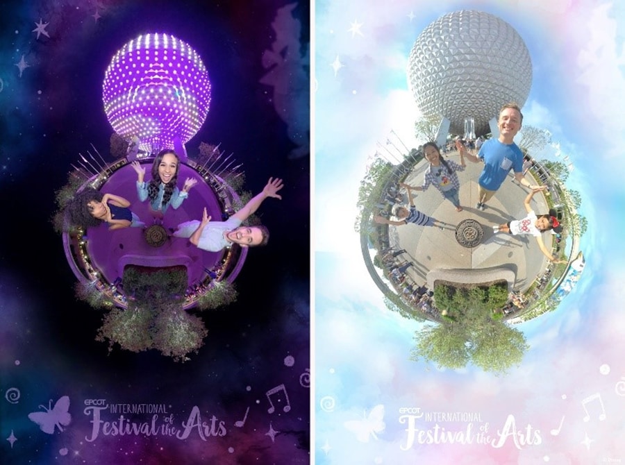 Image of Figment tiny world frame magic shot during 2024 EPCOT International Festival of the Arts