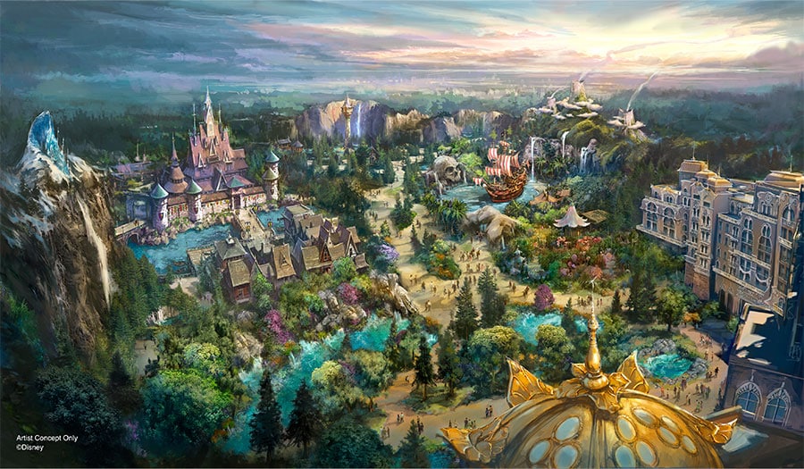 Rendering of Fantasy Springs opening at Tokyo DisneySea on June 6, 2024