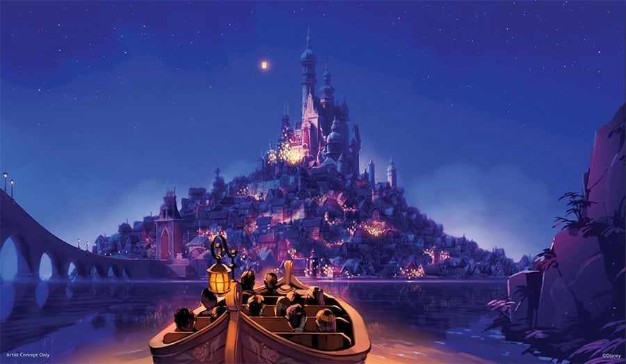 Rendering of Rapunzel’s Lantern Festival coming to the new Fantasy Springs opening on June 6, 2024 at Tokyo DisneySea 