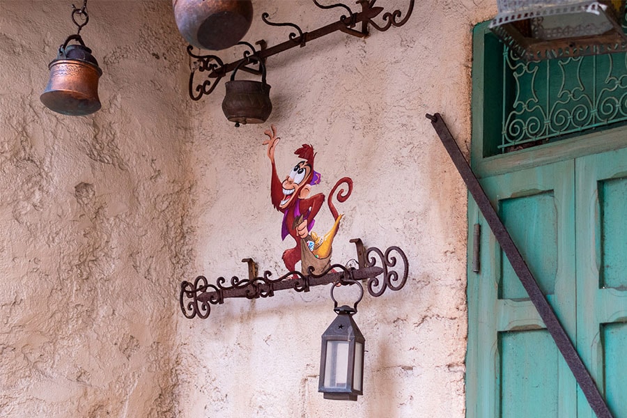 Abu from “Aladdin” art during the EPCOT International Festival of the Arts