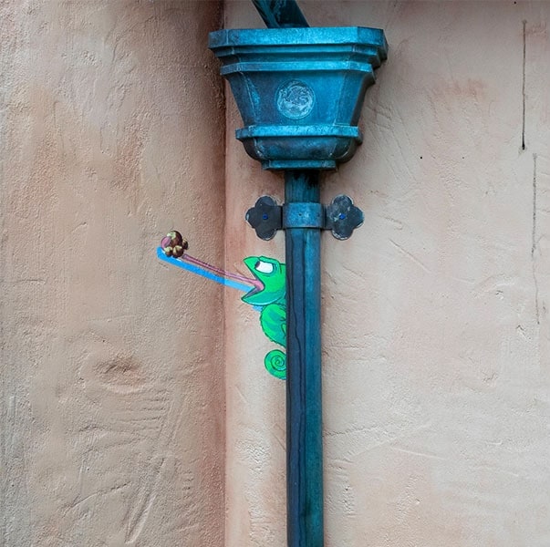 Pascal from “Tangled” art during the EPCOT International Festival of the Arts