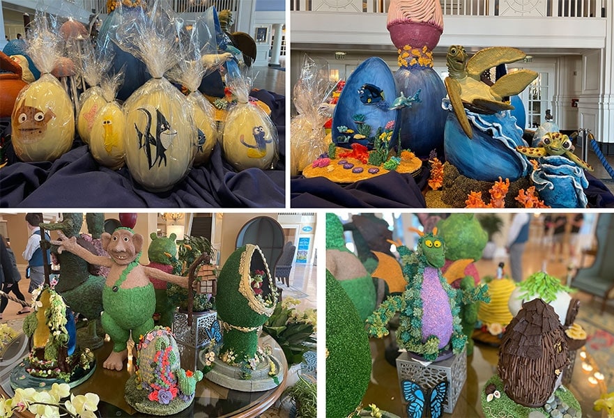Easter egg displays at Disney’s Yacht Club Resort and Disney’s Beach Club Resort
