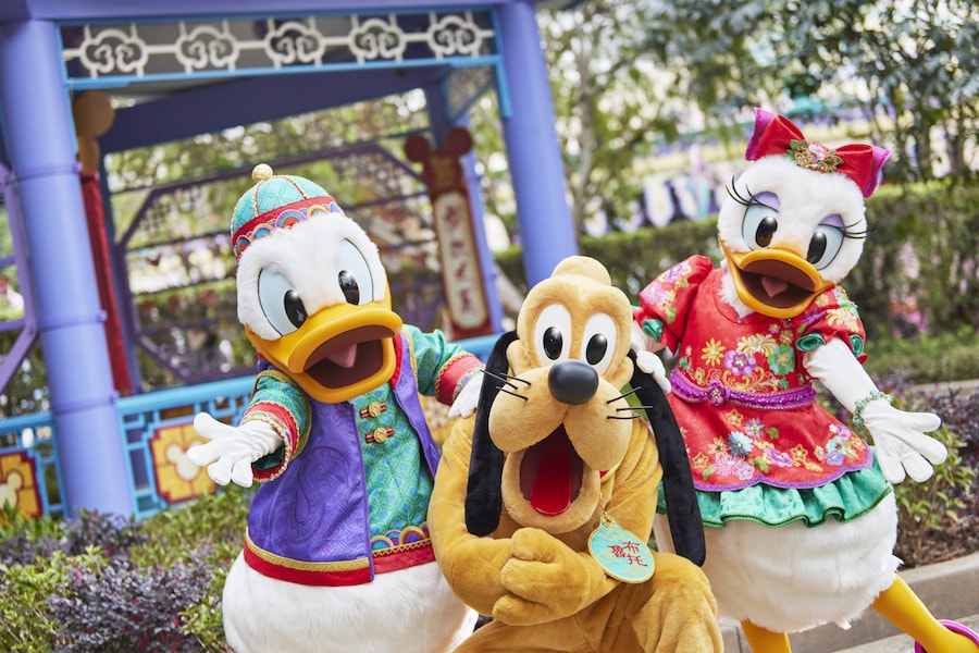 Image of characters at Hong Kong Disney Resort, Chinese New Year