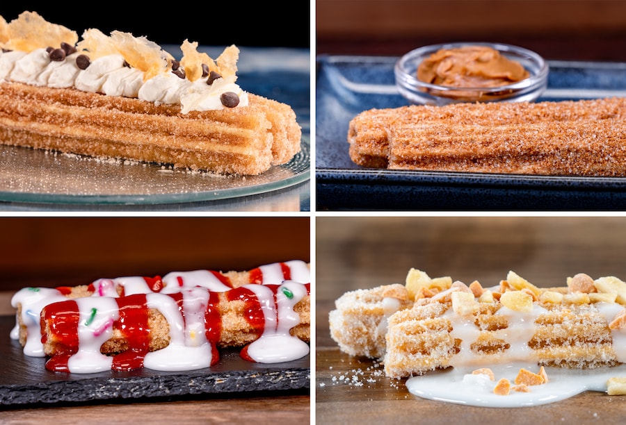 Images of churros Food throughout Disney California Adventure Park