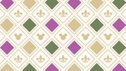 New Disney Wallpapers for Mardi Gras 2024 with Mickey Mouse shapes
