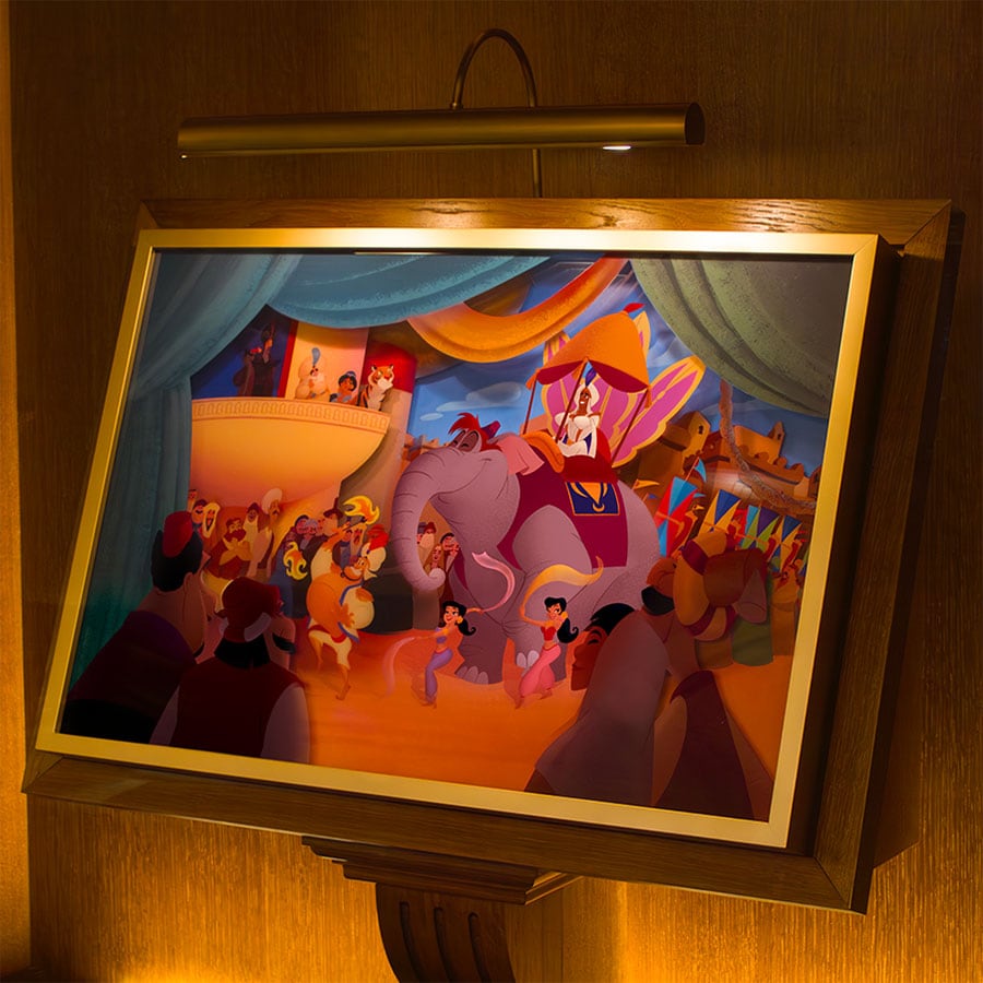 "Aladdin" artwork in the Disneyland Hotel at Disneyland Paris
