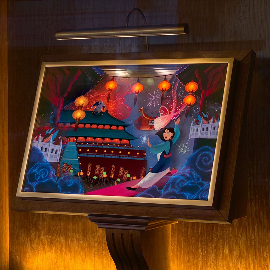 "Mulan" artwork in the Disneyland Hotel at Disneyland Paris