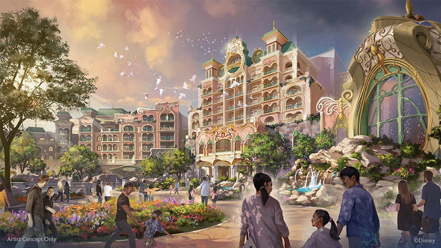 Rendering of Tokyo DisneySea Fantasy Springs Hotel