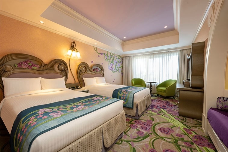 Room at the new Tokyo DisneySea Fantasy Springs Hotel