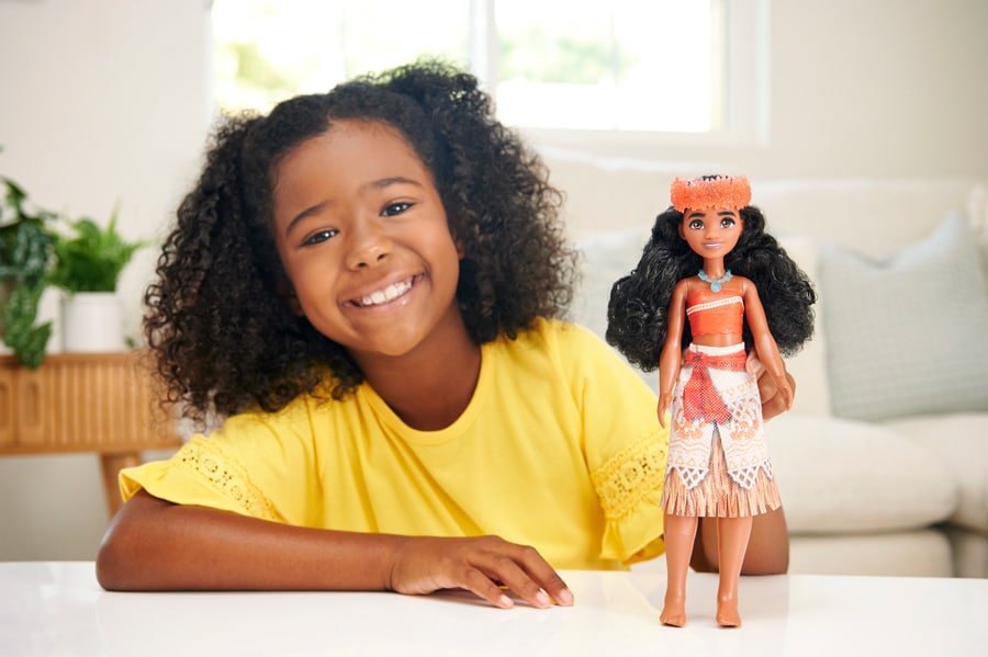 Child with Disney Moana Fashion Doll from Mattel