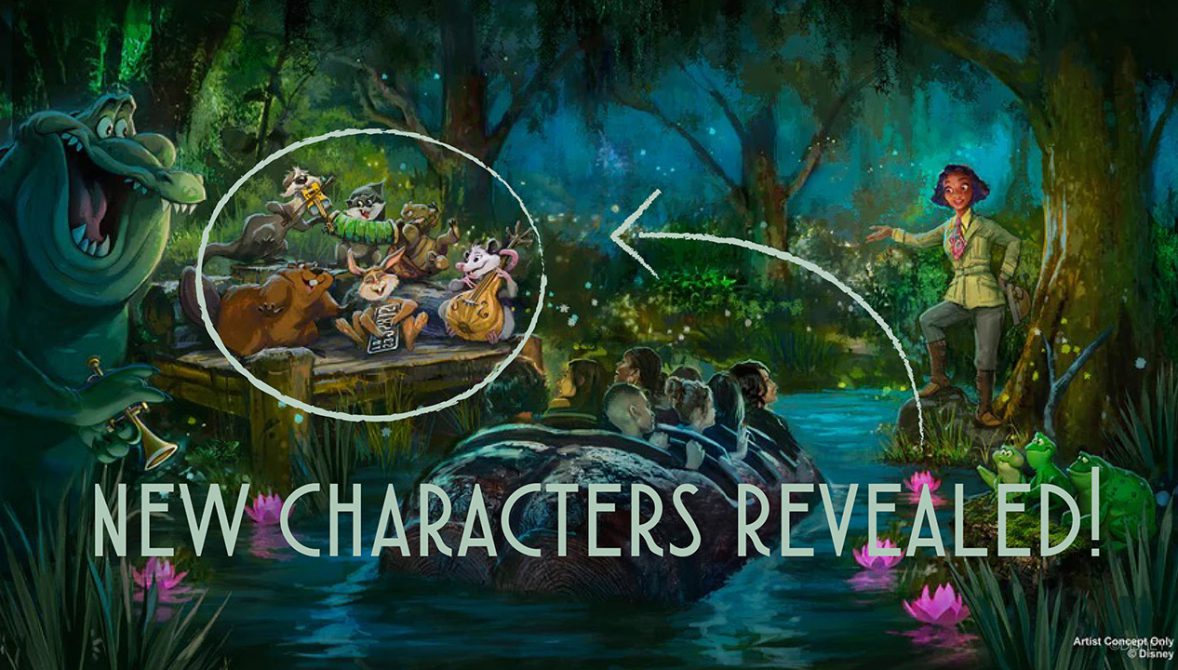 New Critters Revealed for Tiana's Bayou Adventure at Walt Disney World and Disneyland Resort