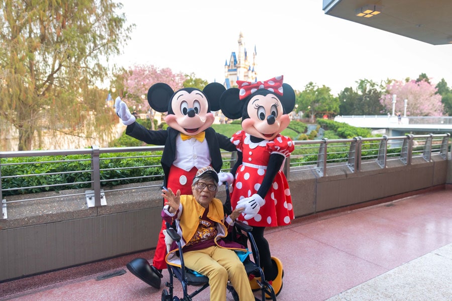 Magnolia Jackson with Mickey and Minnie Mouse