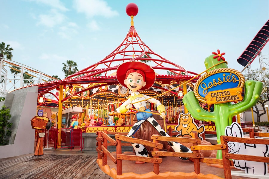 Jessie’s Critter Carousel at Disney California Adventure Park  featuring Jessie from Toy Story