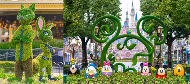 New character-themed topiaries at Shanghai Disney Resort