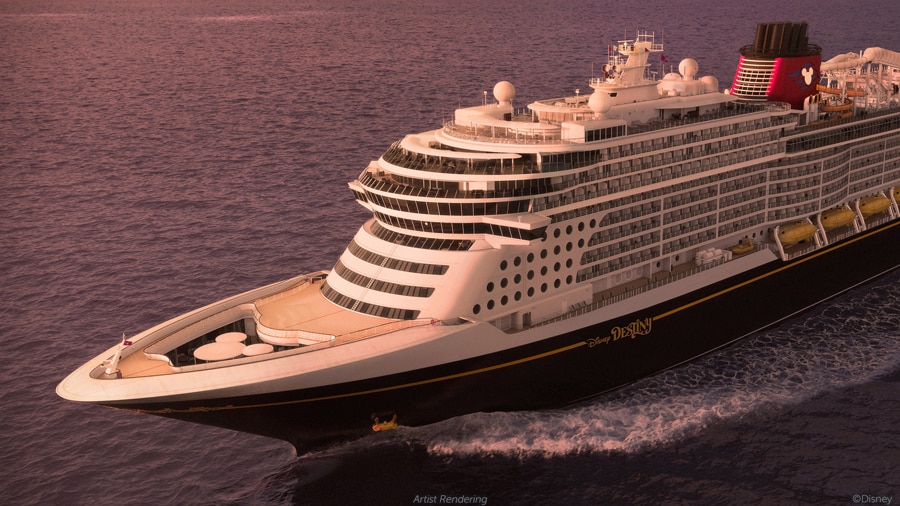 The new Disney Cruise Line ship, The Disney Destiny