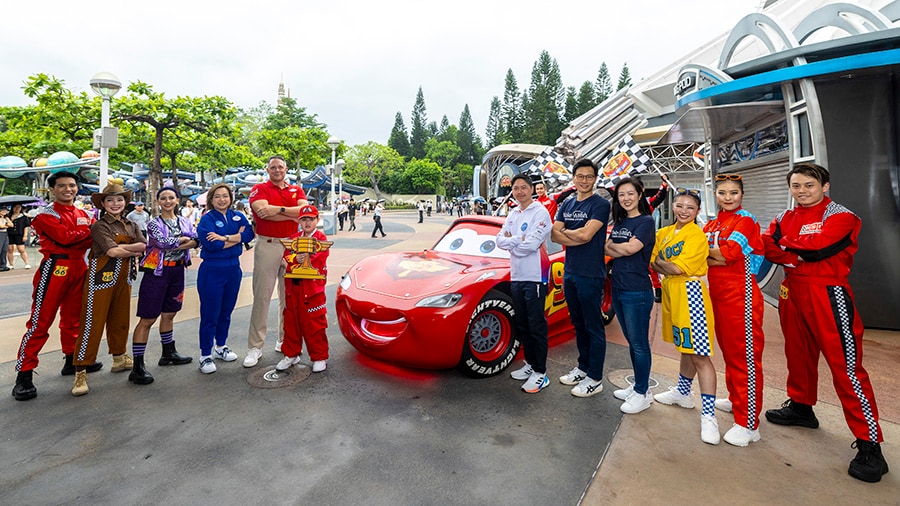 Heison's visit meeting Lightning McQueen at Hong Kong Disneyland