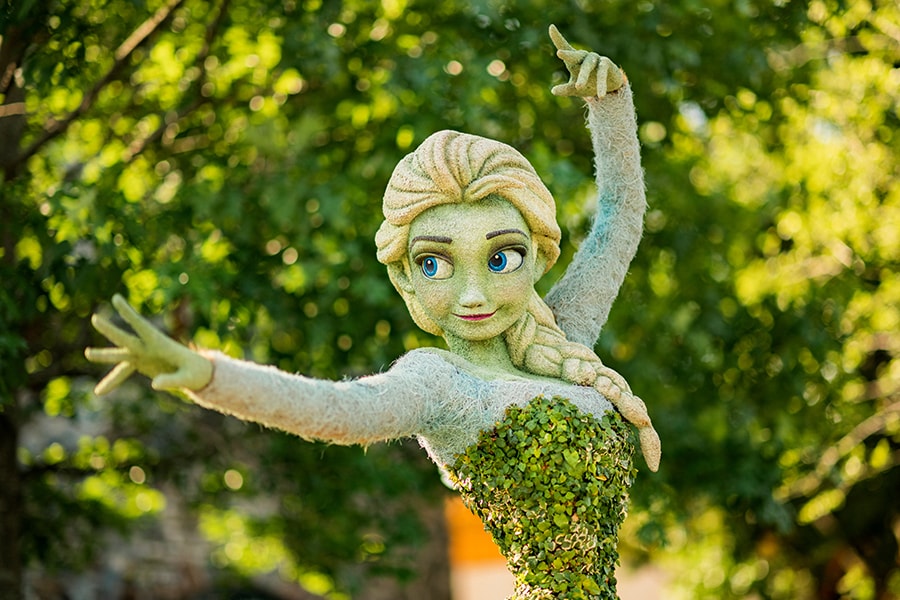 Elsa Topiary at EPCOT