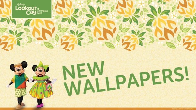 New Wallpaper, Disney Cruise Line - Disney Lookout Cay at Lighthouse Point Mickey and Minnie Wallpaper