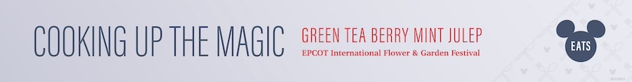 Disney Eats, Cooking up the Magic, Recipe from EPCOT International Flower & Garden - The Green Tea Mint Julep