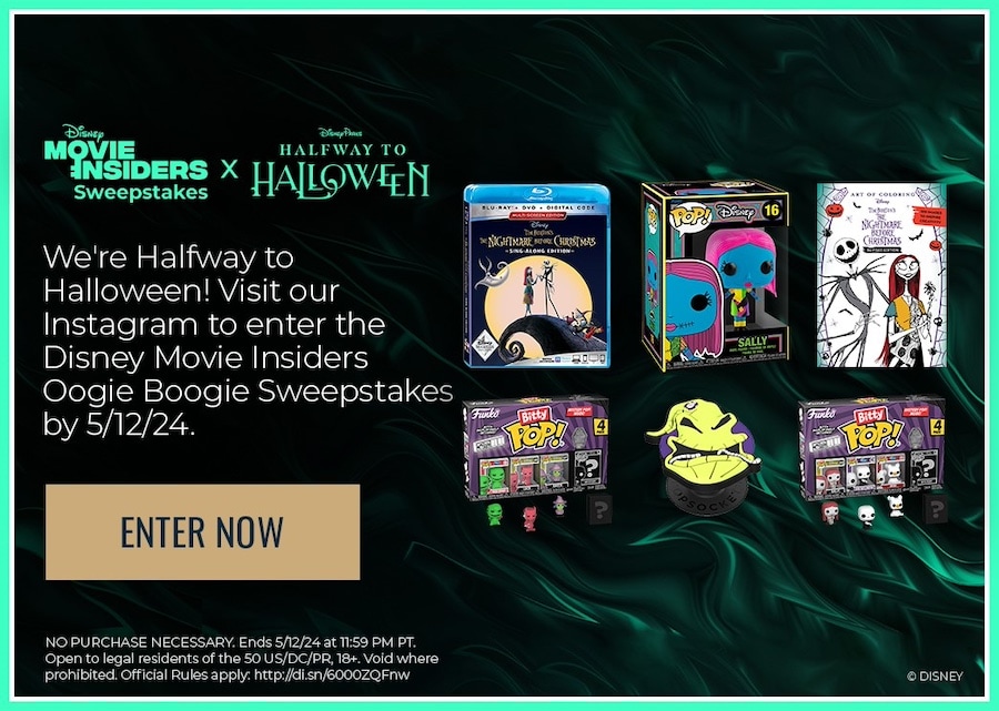 Celebrate Halfway to Halloween with the Disney Movie Insiders Oogie Boogie Sweepstakes