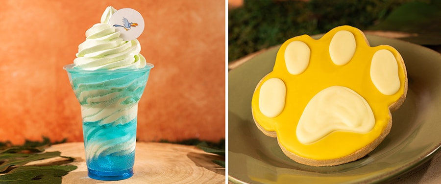 Zazu DOLE Whip Lime and Coconut Float and Simba Paw Cookie