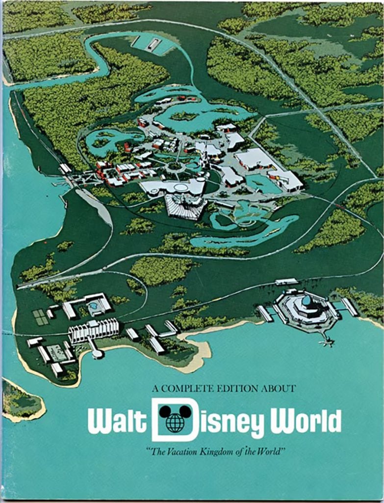Aerial view artwork of Walt Disney World