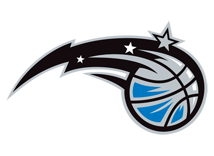 The icon representing Orlando Magic featuring a basketball with a shooting star trail and 3 stars