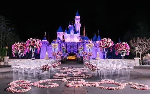 Many chairs face a gazebo in an outside courtyard Many chairs face a gazebo in an outside courtyard