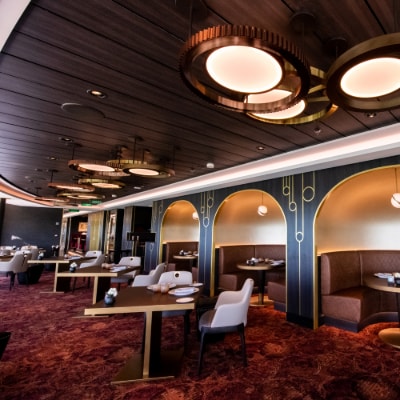 The dining room at Enchanté by Chef Arnaud Lallement
