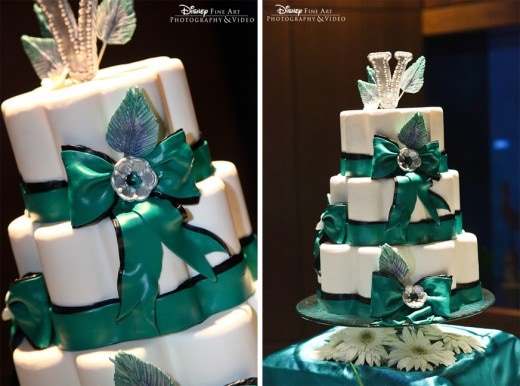 Wedding Cake Wednesday Green Bows Disney Weddings