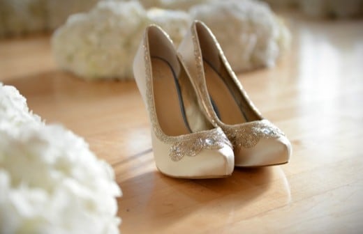 my glass slipper bridal shoes