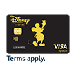 Chase Visa card featuring Disney 100 design