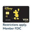 Chase Visa card featuring Disney 100 design