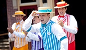 The Dapper Dans barbershop quartet performing in costume The Dapper Dans barbershop quartet performing in costume