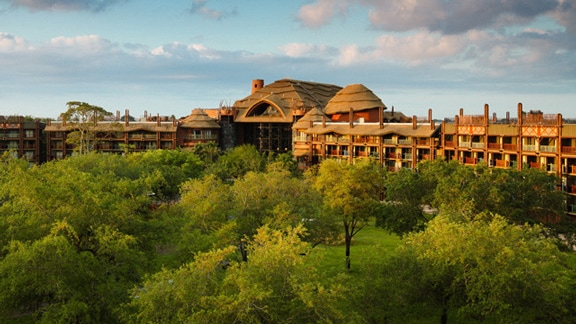 Disney's Animal Kingdom Lodge in Florida and the surrounding savanna