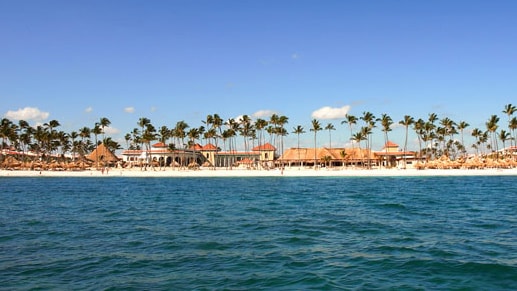 The Caribbean Sea and sandy beach at Paradisus Playa Real in the Dominican Republic