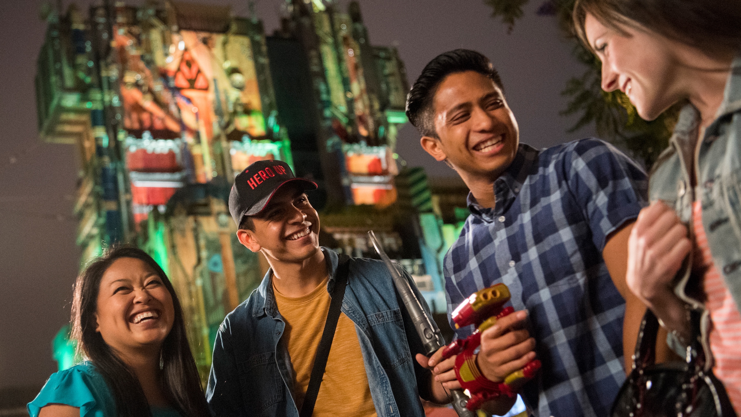 Friends laugh at Disney Hollywood Studios Tower of Terror