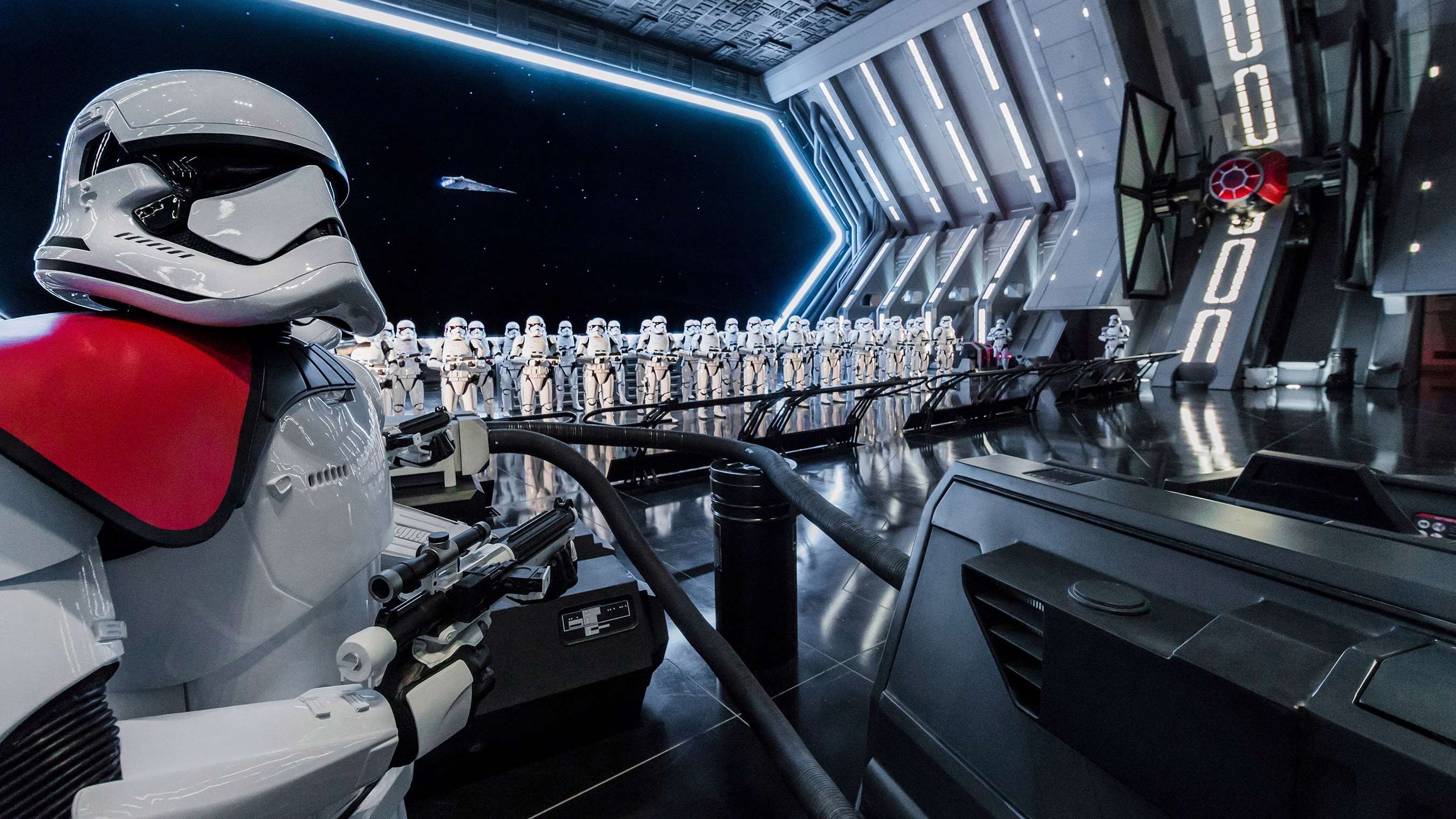 More Magic Coming Soon Stormtroopers standing in formation in a docking bay