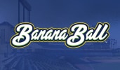 A rectangular banner with the words ‘Banana Ball’