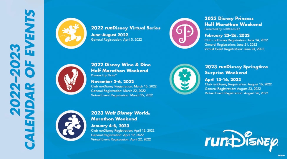 Calendrier 2023 Disneyland Paris Ready, Set, Go! Registration Dates For The 2022-2023 Rundisney Race Season  Are Here! | Rundisney Blog