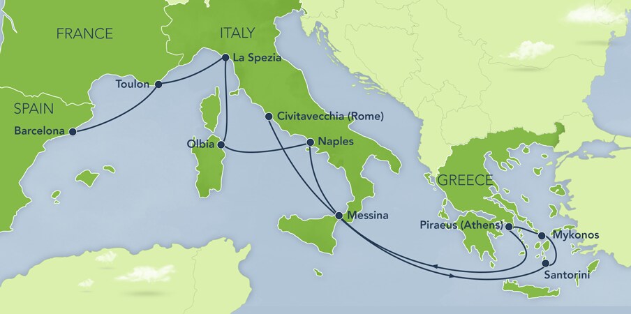11Night Mediterranean with Greek Isles Cruise from