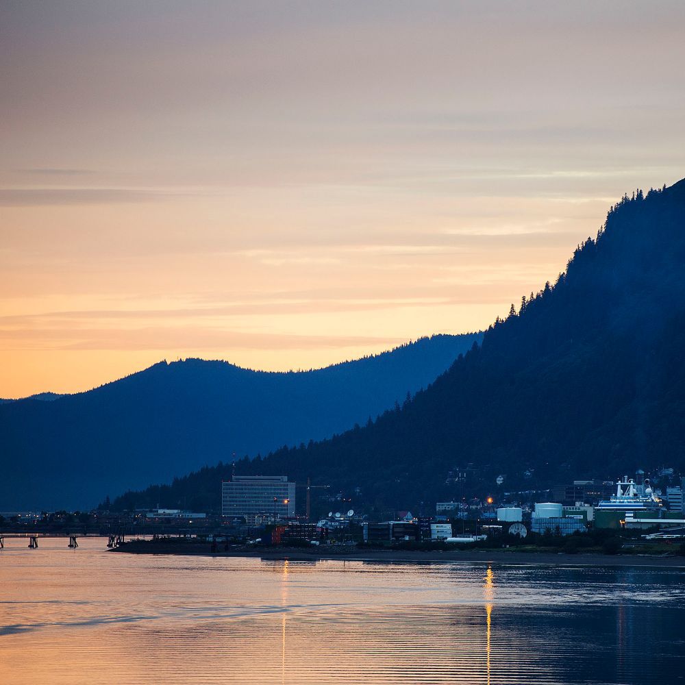 The port of Juneau in Alaska