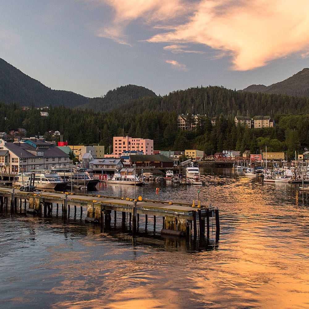 A harbor in Ketchikan, Alaska