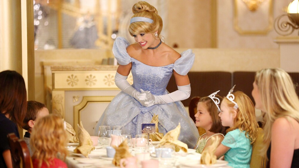 A group of children meeting Cinderella at Royal Society for Friendship and Tea