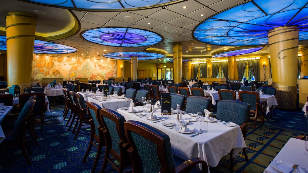 A large dining room at Triton's restaurant