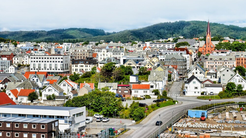 A cityscape of Haugesund, Norway 