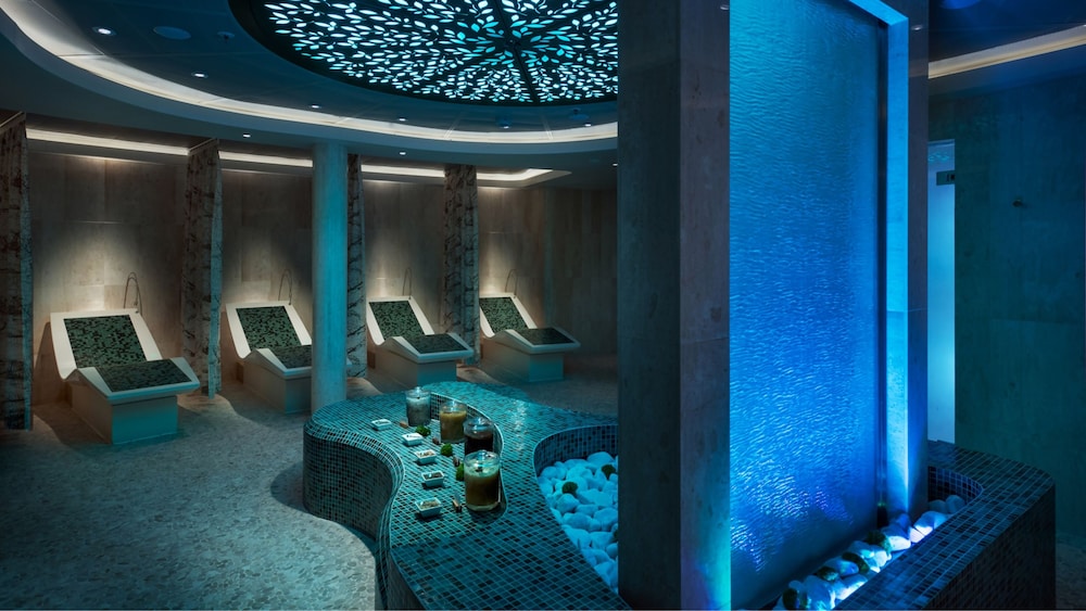 The Senses Spa and Salon, featuring heated tile spa chairs