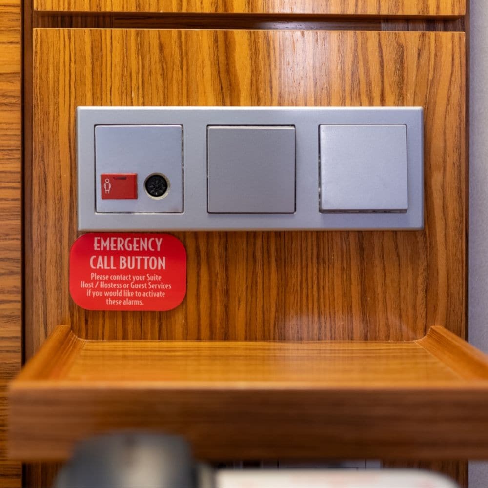 A panel with an emergency call button