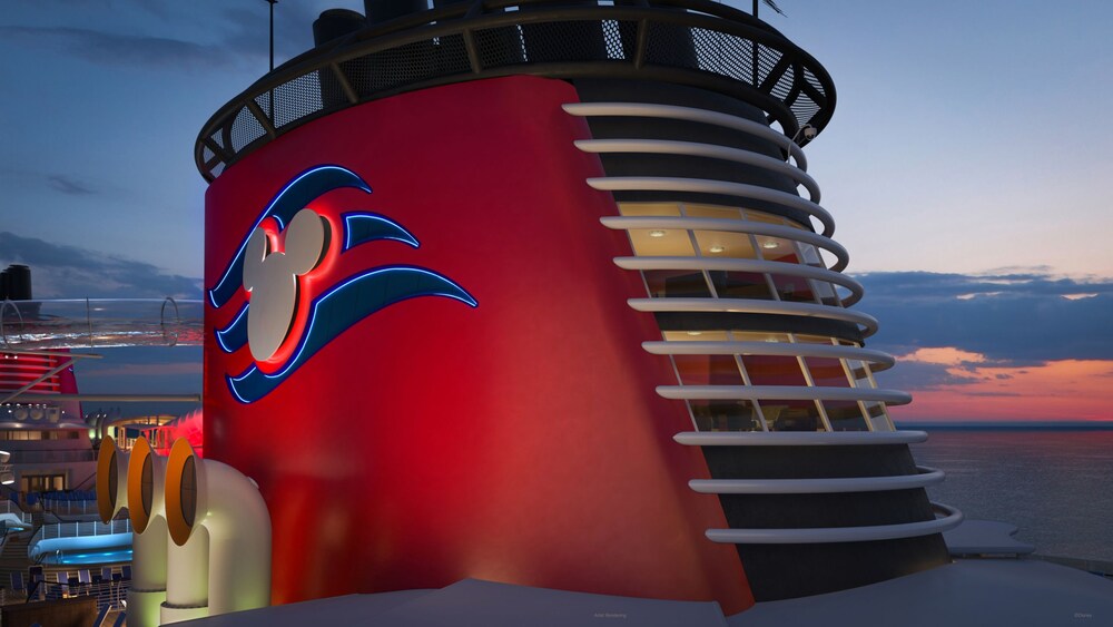The funnel of a Disney cruise ship
